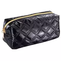 INTER-VION_Gold & Black dygsniuota kosmetinė Juoda