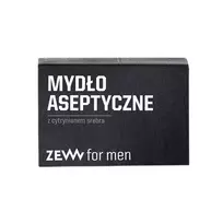 ZEW FOR MEN_Naturalus aseptinis rankų muilas kūnui ir veidui su sidabro citratu ir medžio anglimi 85ml