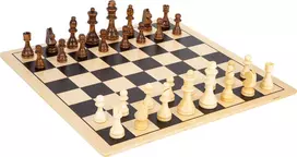 SMALL FOOT medinis stalo žaidimų rinkinys „Chess and Draughts XL“ – šachmatai ir šaškės