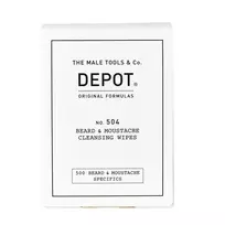 Set, Depot, 500 Beard & Mustache Specifics No. 504, Beard & Moustache Cleansing Wipes, 12 pcs