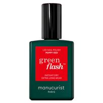 MANUCURIST Green Flash Led Nail Polish Poppy Red 15ml