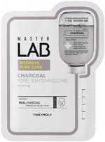Veido kaukė TONYMOLY Master Lab Sheet Mask Charcoal TM00005968, sutraukianti poras, 19 g