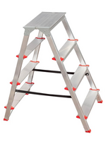 Kopėčios dvipusės buitinės 4 pakopų, 78 cm