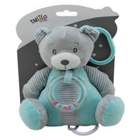 TULILO Music box. Mint teddy bear, 18 cm