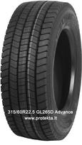 Padanga 315/60R22.5 18PR GL265D Advance 152/148L TL M+S 3PMSF,  315/60 R22.5