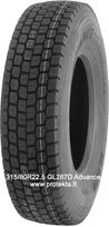 Padanga 315/80R22.5 GL267D Advance 20PR 156/150L TL M+S, 3PMSF,  315/80 R22.5