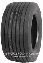 Padanga 455/40R22.5 GL251T Advance 20PR 160J TL M+S 3PMSF,  455/40 R22.5