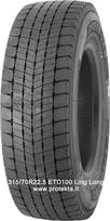 Padanga 315/70R22.5 ETD100 Ling Long 156/150L(154/150M) 18PR TL M+S 3PMSF,  315/70 R22.5