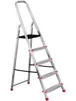 Kopėčios vienpusės buitinės 5 pakopų, 175 cm