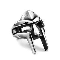 Mada Vintažinis Klasikinis MF Doom Kaukės Žiedas Panko Hip Hopas Nerūdijančio Plieno Vyriški Moteriški Žiedai Personalizuotas Amuletas Papuošalai 10