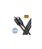 AXAGON | SPEED + USB-C, USB 20Gbps Cable, 0.5 m | BUCM32-CM05AB | USB Type-C to USB Type-C