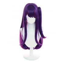 Hoshino Ai Cosplay Perukas Oshi No Ko Cosplay 80cm Ilgio Tamsiai Violetinis Rožinis Atsparus Karščiui Sintetinis Plaukas Anime Perukai + Peruko Kepuraitė One Size