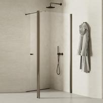 Dušo sienelė su varstoma dalimi New trendy  New Soleo 70x200 cm skaidrus stiklas, braižyto gunmetal spalvos profiliai