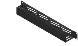 Lanview 1U 19"" SLIDING COVER CABLE  MANAGEMENT PANEL BLACK WITH