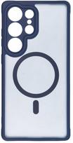 Oem FULL MATTE MAG COVER dėklas suderinamas su MagSafe skirtas Samsung Galaxy S25 mėlynos spalvos