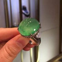 Originalūs nauji natūralaus chalcedono ledo rūšies žali žiedai moterims, gaivūs, klasikiniai, prabangūs, sužadėtuvių papuošalai, reguliuojami resizable