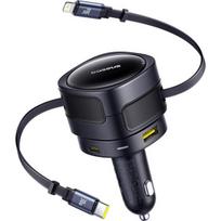 Atsarginis maitinimo šaltinis ("Power Bank") "Baseus PD" automobilinis įkroviklis 1x USB-C + USB-A prievadas 90W, juodas