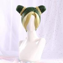 Jolyne Cujoh Kujo Cosplay Perukas Stone Ocean Jojo Cosplay Aukštos Kokybės Tamsiai Mėlynas Žalias Karščiui Atsparūs Sintetiniai Plaukai Perukai + Peruko Kepuraitė One Size