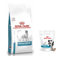 ROYAL CANIN Hypoallergenic DR21 2kg + Royal Canin Hypoallergenic Treats skanėstai šunims 230g