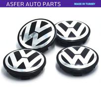 4 dalių ratų centro emblemų rinkinys Volkswagen Golf Mk5 2005-2009 OEM 3B0601171