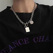 Non Fading Coin Necklace, Women's Summer Collarbone Chain, New Trendy Ins, Hip-hop, Cool Style Sweater Chain, Men's 45CM