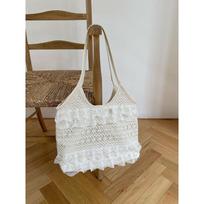 Summer Leisure Vacation Fairy Lace Mesh Tote Bag Underarm Single Shoulder Bag Large Capacity Commuting Women's Bag