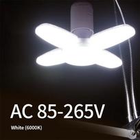 E27 ventiliatoriaus sulankstoma 28 W LED lemputė AC220V/110V 40 deformacijos lempučių namų lubų šviestuvams, sandėliams ir garažams, balta šviesa 6500K lemputė 28W balta