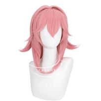 Aukštos Kokybės Žaidimo Genshin Impact Yae Miko Cosplay Perukas 85cm Ilgio Rožinis Karščiui Atsparus Sintetinis Plaukas Anime Perukai + Peruko Kepuraitė One Size