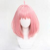 Anya Forger Cosplay Perukas Trumpas Rožinis Gradientinis Ombre Karščiui Atsparus Sintetinis Plaukas Helovino Šventė Anime Perukai + Peruko Kepuraitė One Size