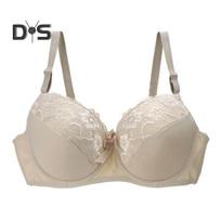 Moterų didelio dydžio liemenėlė Push Up Sexy Gėlėti nėriniai pilnai dengianti apatinė liemenėlė paminkštinta kasdieninė liemenėlė sunkioms krūtims 90B raudona