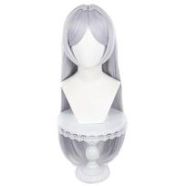 Frieren Cosplay Wig High Quality Anime Long Silver Gray Straight Heat Resistant Synthetic Hair Party Wigs + Wig Cap One Size gray