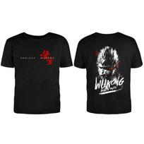 LE Black Myth Wukong  perimeter short-sleeved cotton double-sided printed loose casual game T-shirt for men and women S armijos žalia spalva