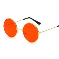 Harajuku apvalūs akiniai Retro apvalus rėmelis Akiniai nuo saulės Hippie Jūros vakarėlis Spalvoti lęšiai Metalinis rėmelis Princo akiniai gold frame raudona