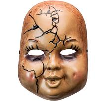 Horror Halloween Face Mask Scary Chucky Doll Mask Masquerade Mask Costume Cosplay Crack Baby Full Face Mask geltona