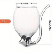 2 vnt. Vampyro vyno taurės 12oz Kūrybingos kokteilių taurės Dekanterio taurės Puodeliai su įmontuotu šiaudeliu kokteiliams, vynui, sultims, ledams