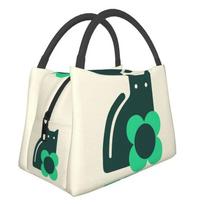 Orla Kiely Katės Termosinis Pietų Krepšys Moterims Skandinaviškas Nešiojamas Šaltkrepšis Šiluminė Maisto Pietų Dėžutė Biurui 28x17x16CM smėlis