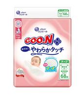 GOO.N Plus Sensitive japoniškos sauskelnės, NB, iki 5 kg, 68 vnt.