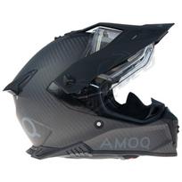 AMOQ Recoil Carbon ADV krosinis šalmas su šildomu stikliuku
