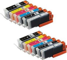 12 XL spausdintuvo kasetės, skirtos "Canon Pixma MG7750 MG7751 MG7752 MG7753 TS8050 TS8051 TS8052 TS8053 TS9050 TS9055 | Suderinama su PGI-570PGBK XL CLI-571BK XL CLI-571BK XL CLI-571BK XL CLI-571BK C XL XL C C C C XL 71M