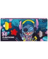 Plastilinas DISNEY Stitch Blue, apvalus, 12 spalvų