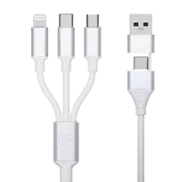 Laidas 3mk 3in1 USB-A/C to USB-C/Micro/Lightning, 1.5 m