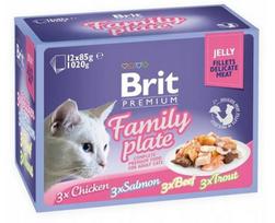 BRIT Premium Family Plate Filė drebučiuose skonių mišinys - drėgnas maistas katėms - 12x85g