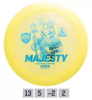 Diskgolfo diskas Distance Driver MAJESTY Active Premium Yellow