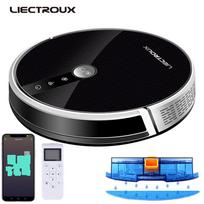 LIECTROUX C30B roboto dulkių siurblys AI žemėlapio maršrutas, atmintis, ypač išmanusis skaidinys, „WiFi“ programa, 6000 Pa siurbimas, elektrinis vandens bakas, šlapia šluostė juoda