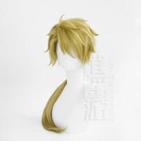 Doppo Kunikida Cosplay Perukas Žalias Auksas Ilga Uodega Pūkuotas Karščiui Atsparus Sintetinis Plaukas Anime Cosplay Perukai + Peruko Kepuraitė One Size beige