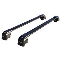 TRX-2 aliuminio stogo bagažinės skersiniai bėgių laikikliai WingBar kraštas, nuo vagystės, užrakinamas juodos spalvos  Tinka „Flush Rail“ / integruotoms bėgių transporto priemonėms