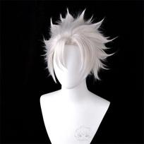 Aukštos Kokybės Shinazugawa Sanemi Cosplay Perukas Stilingas Trumpas Sidabrinis Baltas Karščiui Atsparus Sintetinis Plaukas Anime Perukai + Peruko Kepuraitė One Size gray