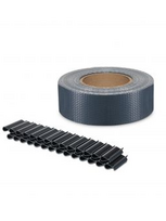 Tvoros juostos rinkinys Mikko 35x0.0475 m (450 g/m²) + 28 klipsai, pilkas