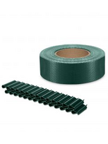 Tvoros juostos rinkinys Mikko 35x0.0475 m (450 g/m²) + 28 klipsai, žalia