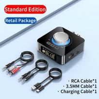 „Bluetooth“ imtuvas siųstuvas LED BT 5.0 stereofoninis AUX 3,5 mm lizdas RCA laisvų rankų įrangos skambutis TF U-disk televizorius automobilinis rinkinys belaidis garso adapteris Standard Edition